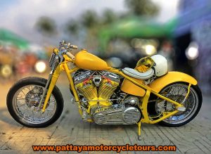 Yellow Harley Davidson Motorcycle