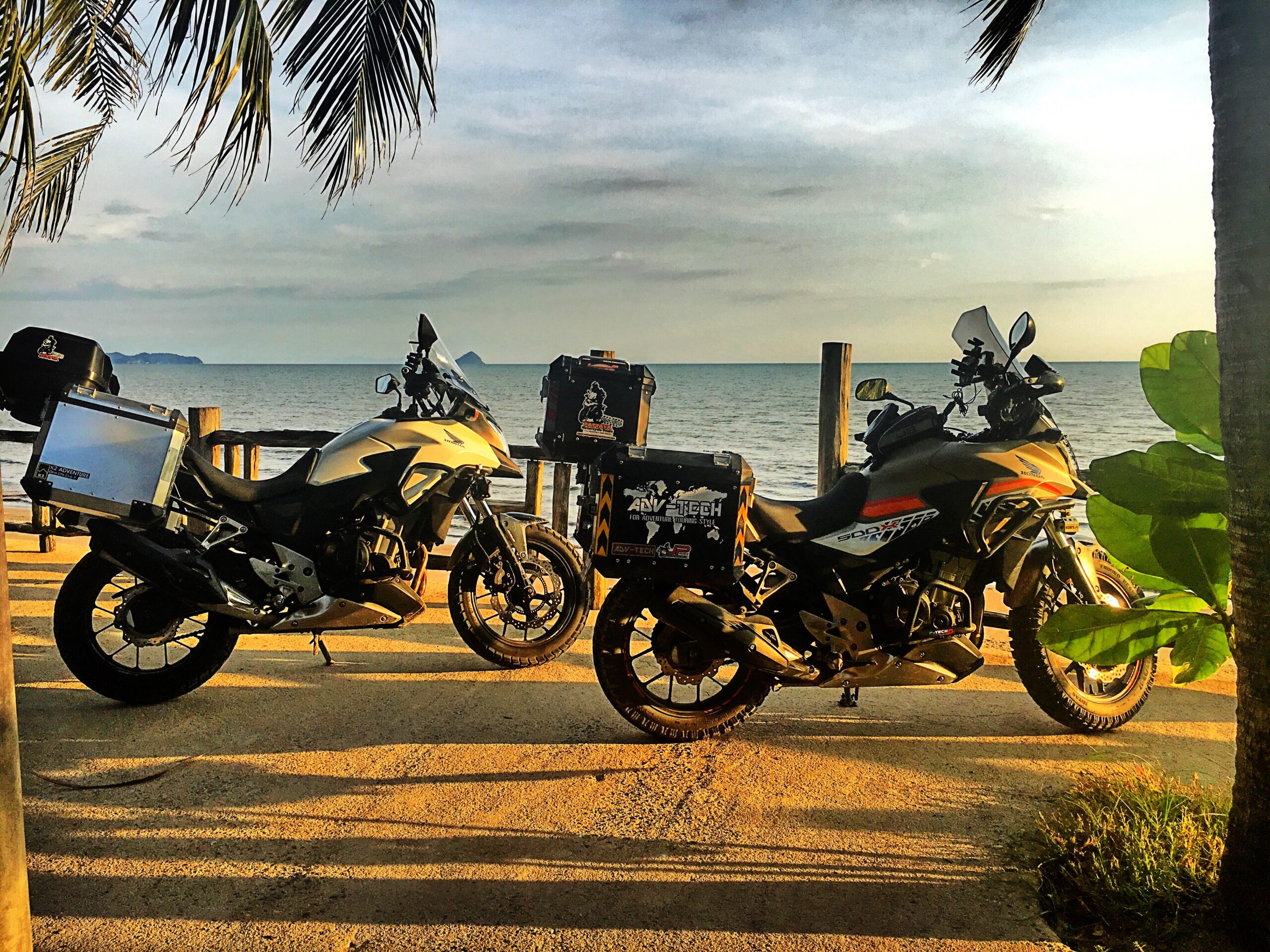 Motorcycles at sunset in Thailand - Pattaya Motorcycle Tours